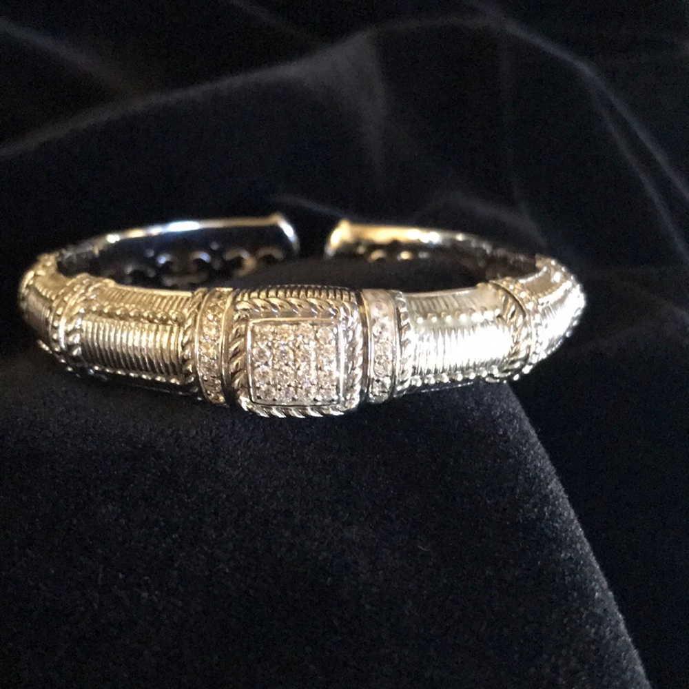 Judith RIPKA Sterling Diamonique Cuff